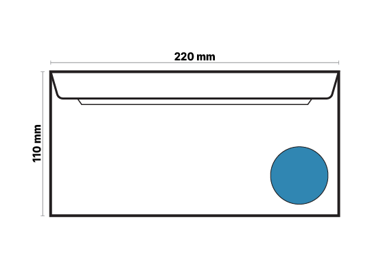 Plic DL 110x220mm (albastru pastel) 2240-2717