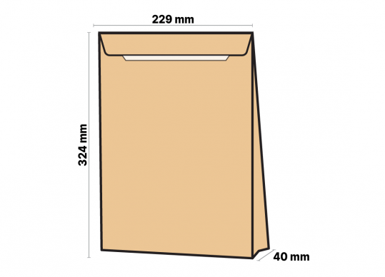 Plic C4 229x324mm kraft/cu burduf/banda siliconica OL41633099