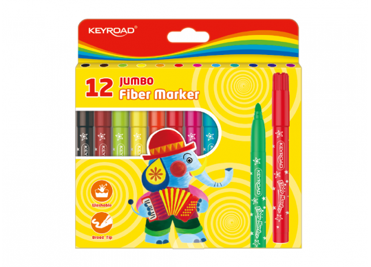 Carioci Keyroad 12 culori Jumbo Washable KR971413