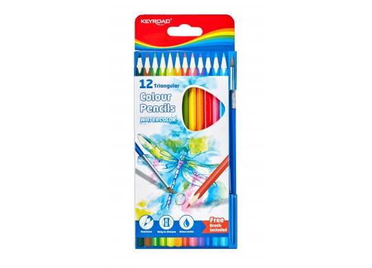 Creioane color Keyroad 12 culori acuarela KR971872