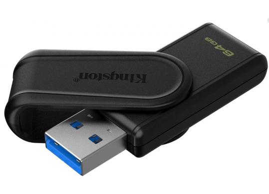 Flash USB: 64GB Kingston DataTraveler Exodia USB3.2 Black/Orange, Moving cap design DTXS/64GB