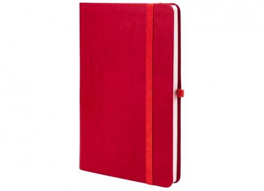 Agenda nedatata A5 128 foi cu elastic (cop.moale,piele)Rosu O20124-03