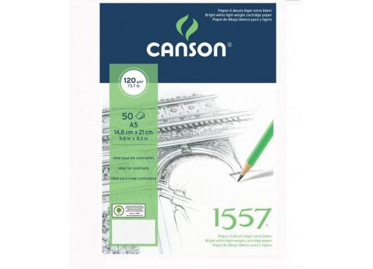 Hirtie bloc Canson 1557 JA 50foi A5 Croq 120gr C204127407