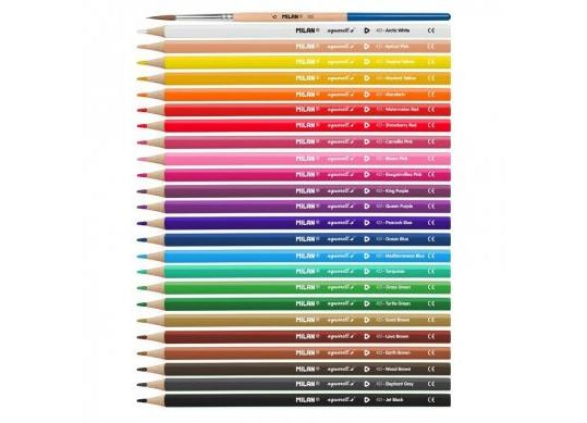 Creioane color Milan 24cul (acuarela+pensula) 0742324