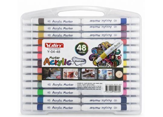 Marker Acrylic 48cul ML15-5 (cutie plastic) Washable Y-04-48