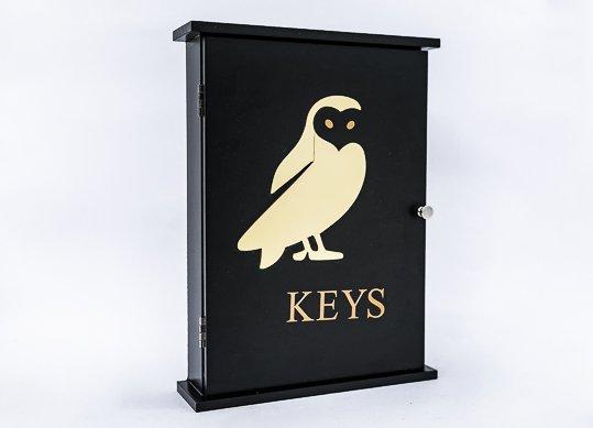 Suvenir Suport pentru chei lemn negru/aur 243390