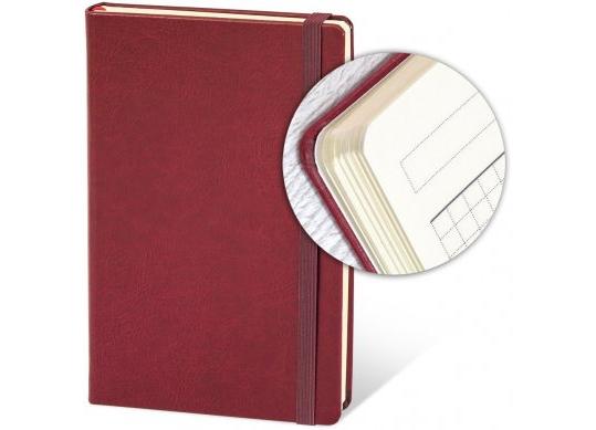 Agenda nedatata A5 cu elastic Bordo 13*21 cm 96 foi patratele AG1321-117