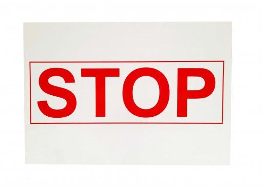 Eticheta info STOP, 21X30cm laminat) BX000004