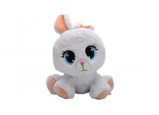 Jucarie moale IEPURE Mila alb h-25cm ST9713