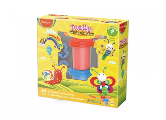 Plastilina Keyroad 4culori+6figurine KR972268