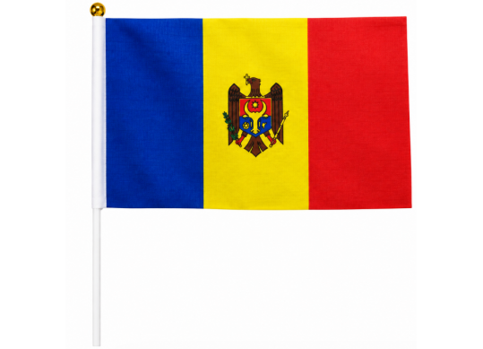 Drapel Republica Moldova cu suport din plastic DR006