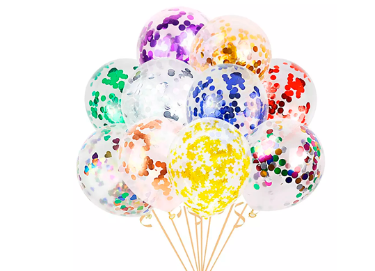 Baloane compozitii 10buc confeti BN877