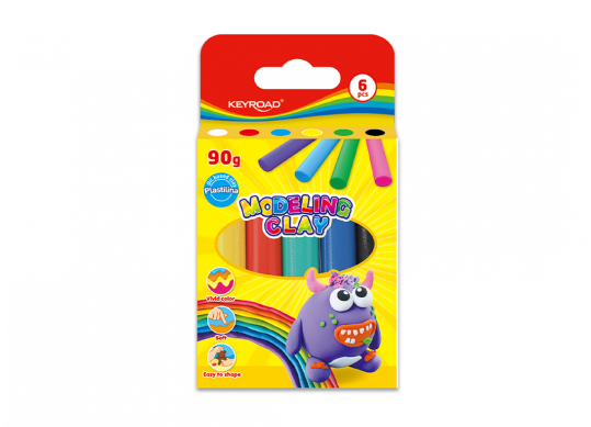 Plastilina Keyroad 6culori, 90gr KR971976