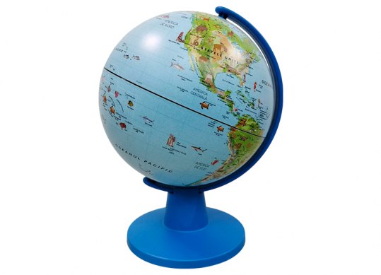Glob Zoo-geografic ilustrat 16cm RO SAFARI GZG16RO