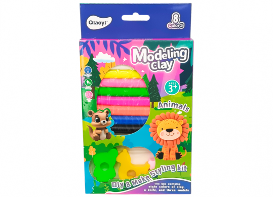 Plastilina 8 culori Qiaoyi cu instrumente (ML32-3) 8144