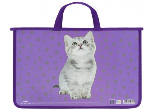 Geanta plastic A4 cu fermoar Pisicuta MX30001-04