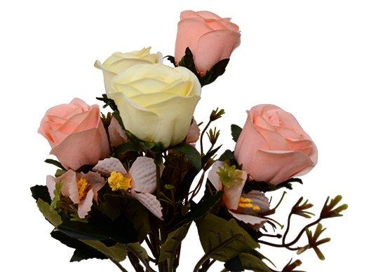 Flori decorative (buchet trandafiri) 30cm (5 culori) FY-714