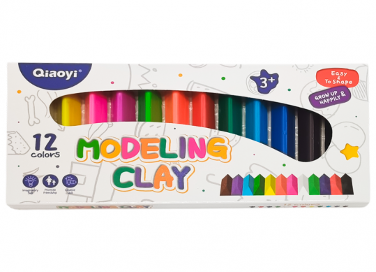 Plastilina 12 culori Qiaoyi 192gr (ML32-2) 8150-12