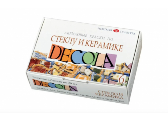 Acril SET sticla/ceramica Decola 6*20ml 4041026