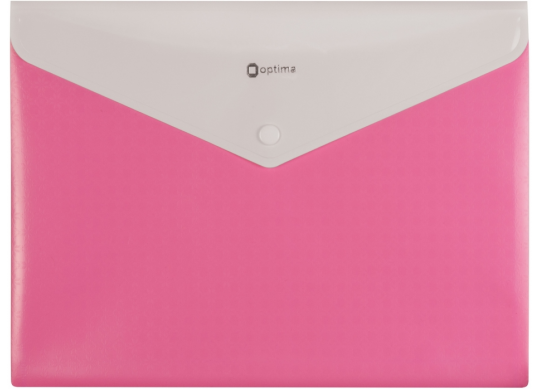 Mapa plic A4 Optima (plastic/roz)2 sectii O35206-09