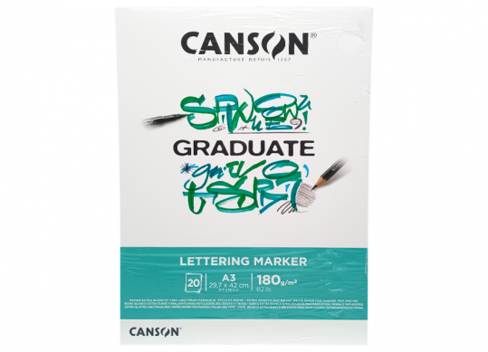 Hirtie bloc Cangrad Lettering Marker 20 foi A3 180gr C31250P027