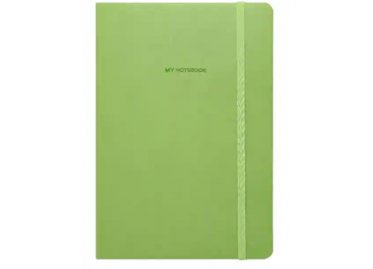 Agenda nedatata A5 96foi mate,coperta flexibila cu elastic Olive green ID2206