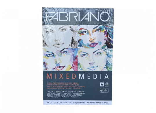 Hirtie bloc 21x29.7cm Fabriano Mixed media 160g 19100440
