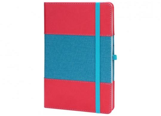 Agenda nedatata A5 128 foi cu elastic COMBI-9(cop.tare,piele) linii O20125-09