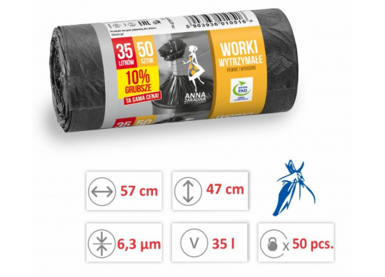 Saci p/u gunoi 35l/50buc WNS0516