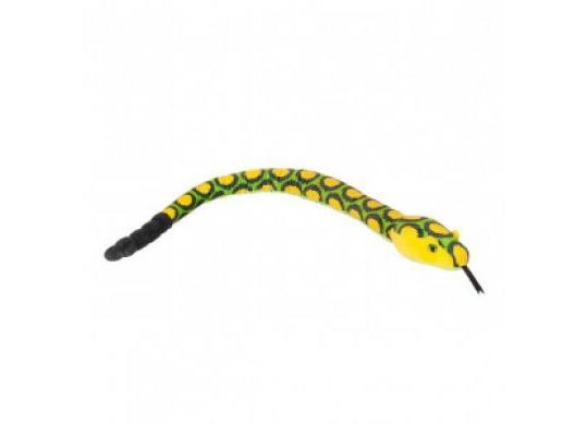 Jucarie moale Sarpe verde cu pete galbene l=110cm ST0468