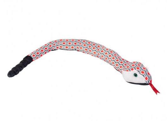 Jucarie moale Sarpe rosie in carouri l=110cm ST0376