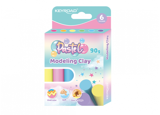 Plastilina Keyroad 6culori 90gr Pastel KR972430