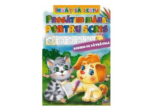 Carte invat sa scriu (pregatim mina p/u scris/patratele) A4 CN (16p) CN358033