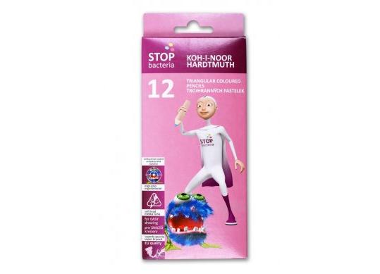 Creioane color Koh-i-Noor 12cul STOP bacteria KH3192